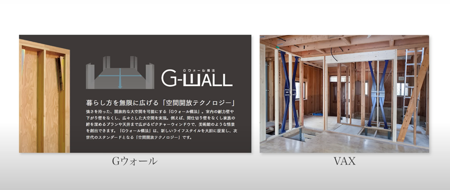 ・	Gウォール
・	制震システム　VAX 
