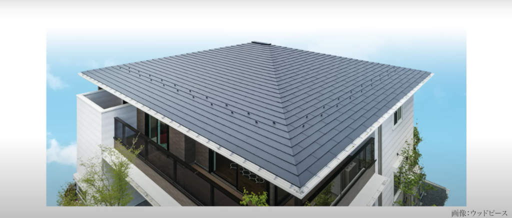 断熱材と一体化したガルバリウム鋼板屋根