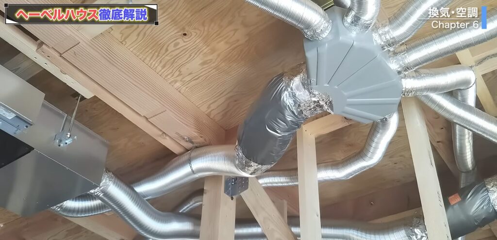天井にダクト