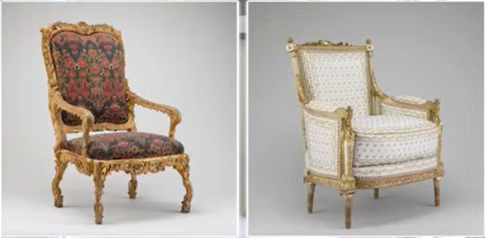 伝統的な装飾が施された椅子