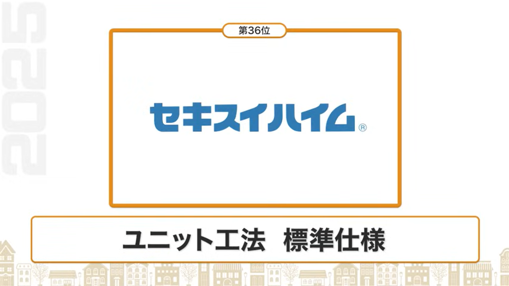 断熱性能ランキング36位：セキスイハイム（ユニット工法 標準仕様）