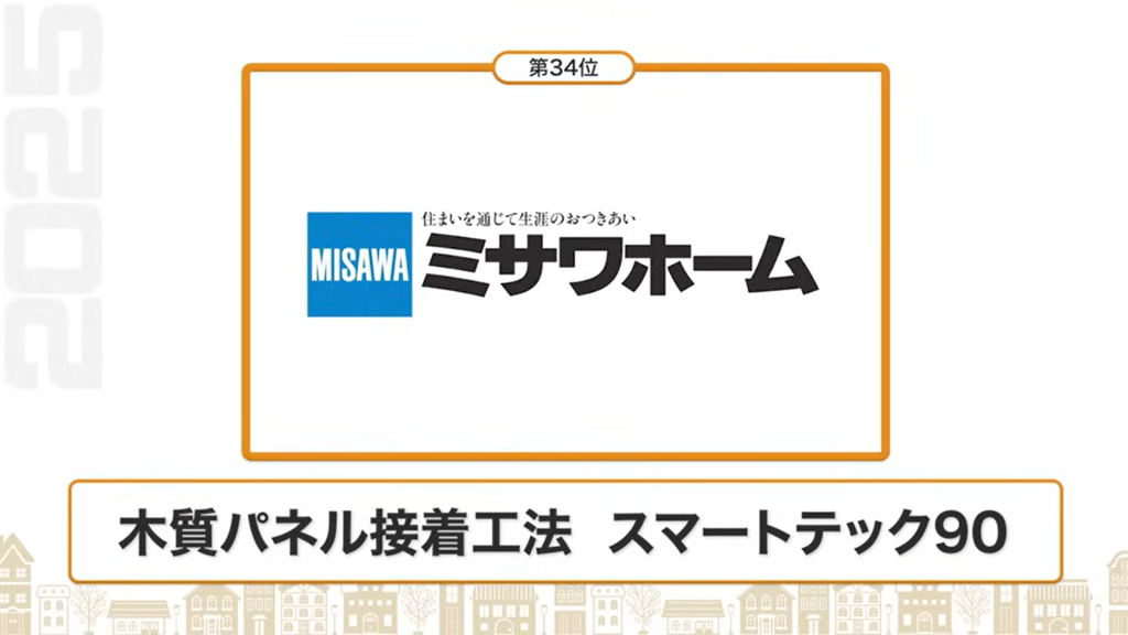 断熱性能ランキング34位：ミサワホーム（木質パネル接着工法 スマートテック90）