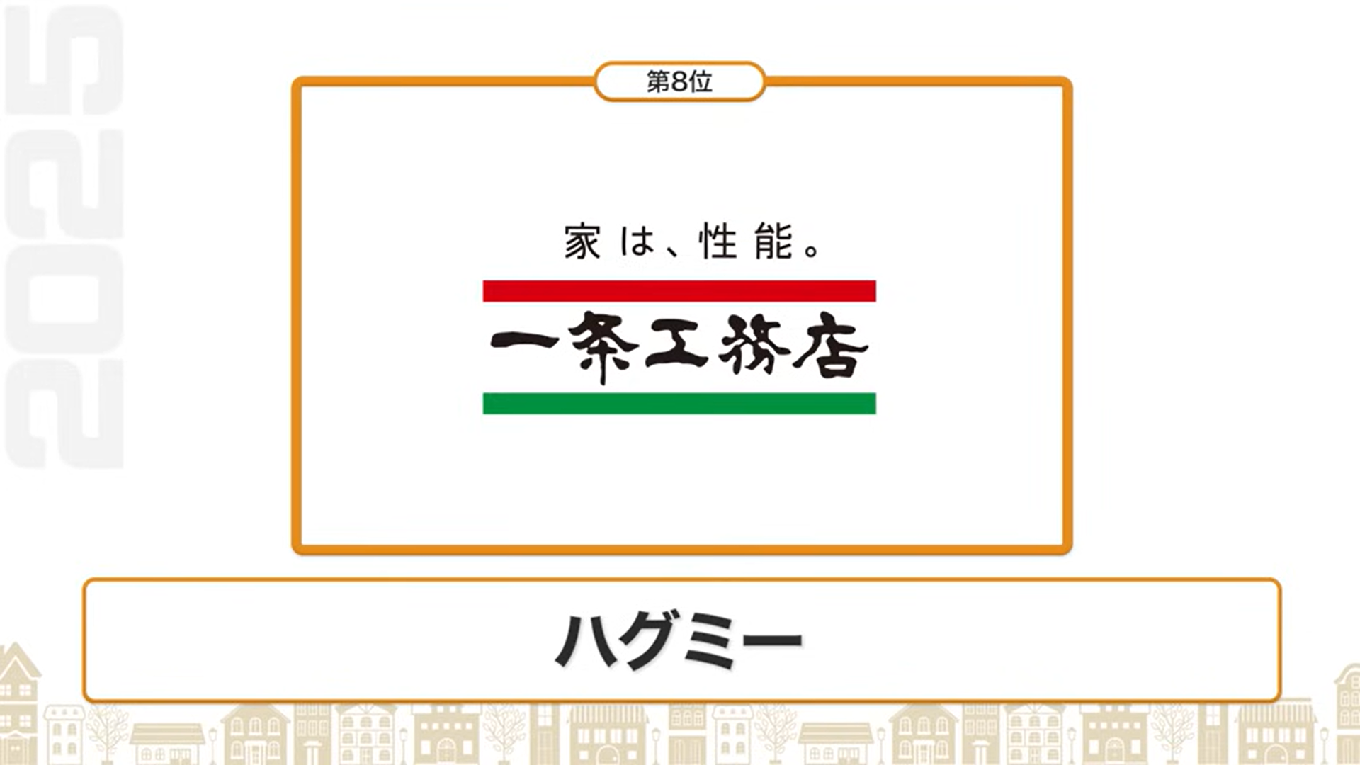 断熱性能ランキング8位：一条工務店（ハグミー）