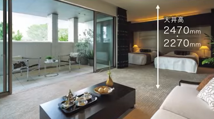 2階の天井高は2.47mと2.27ｍから選べる