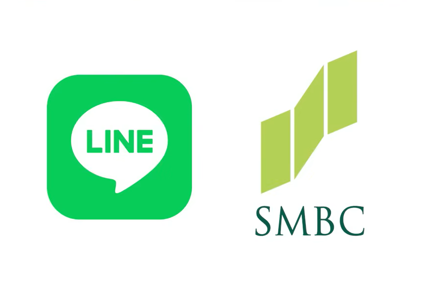 LINEのロゴやSMBCのロゴ