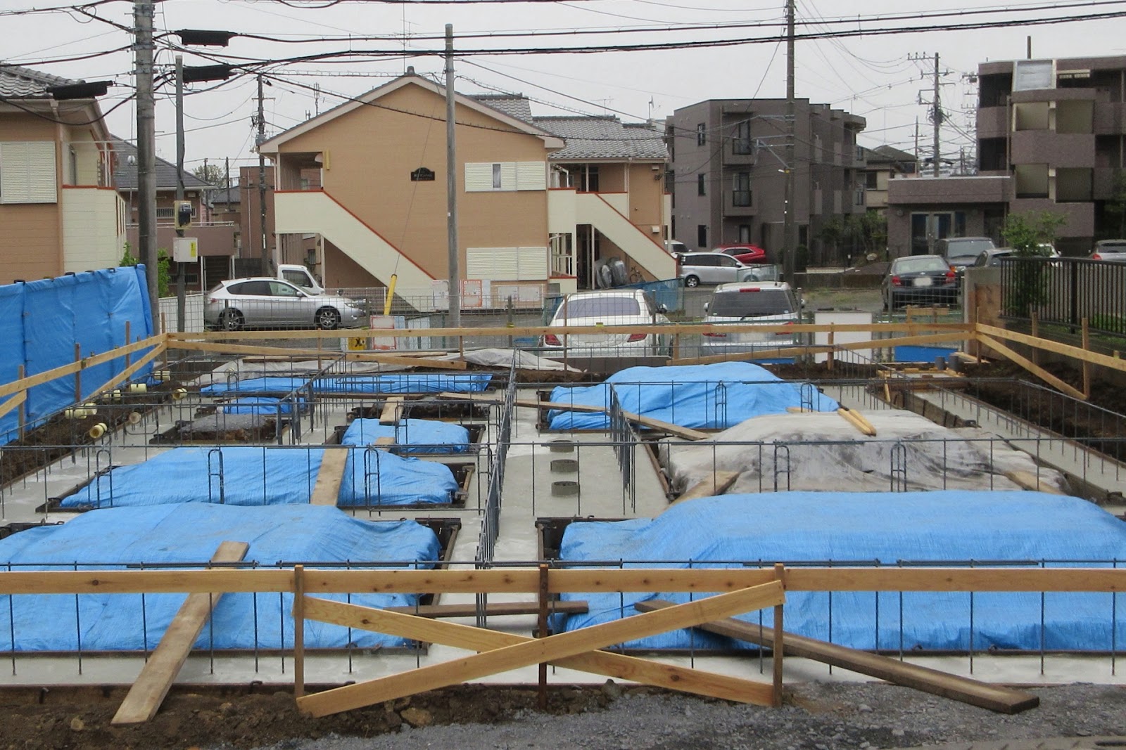平屋住宅の工事