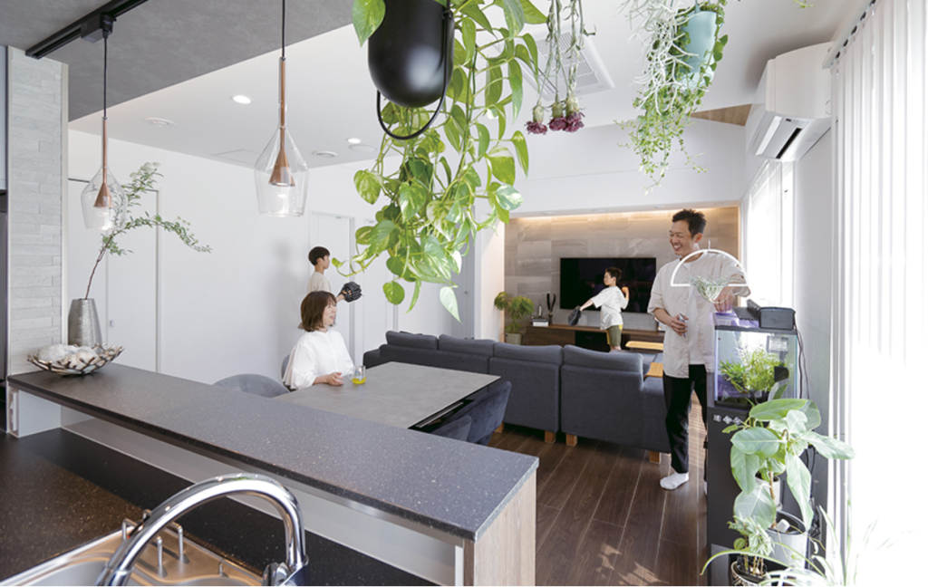 全館空調の広々LDKに家族が集う平屋2