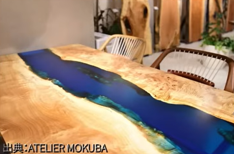 レジン加工しているブビンガ