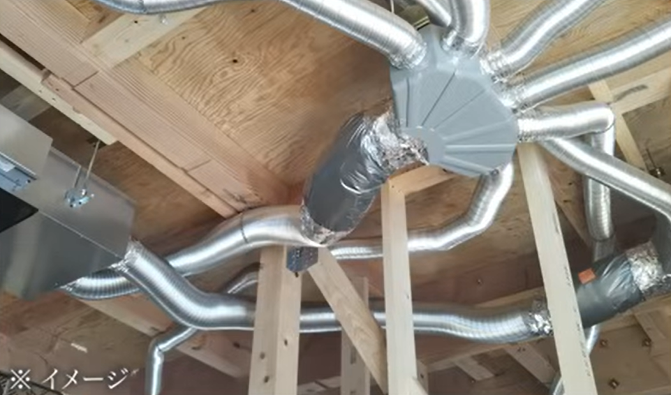 ダクト型換気のイメージ