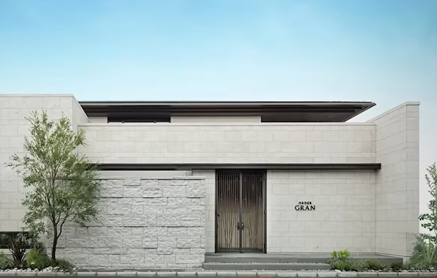 三菱地所ホームの本物の天然石を外壁に使った家