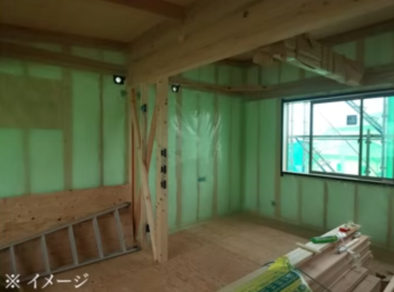 気密シートを貼ったイメージ