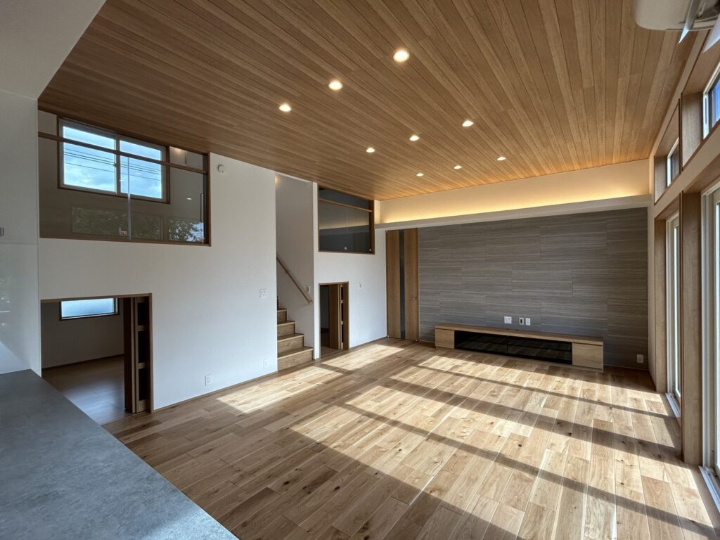 木目調のリビング