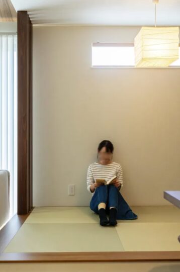ダイナミックな勾配天井が家族を包み込む、和モダンテイストな平屋の住まい2