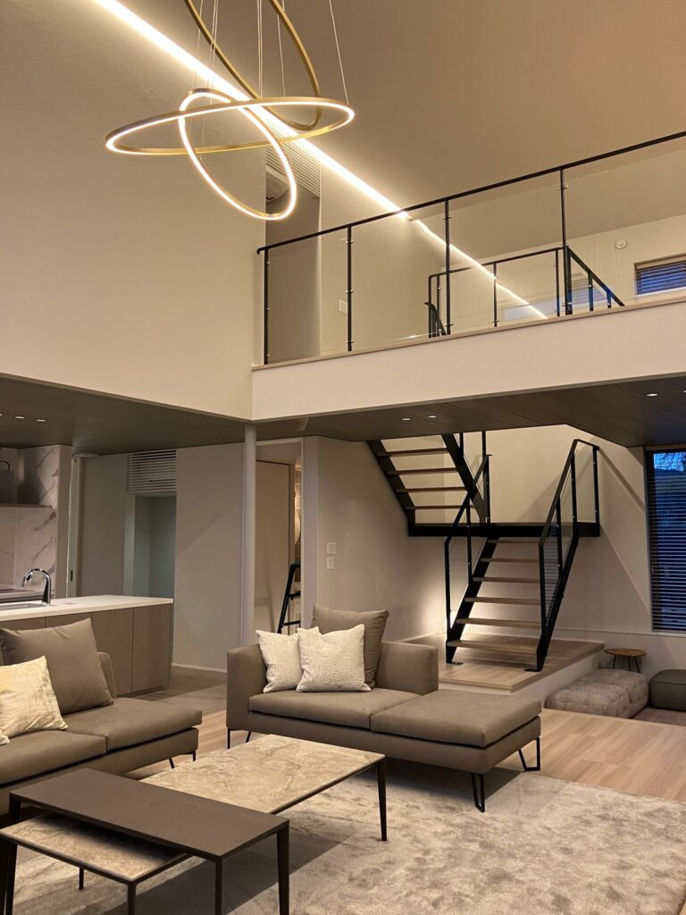 【74坪】大空間リビング〜吹き抜け×ピット