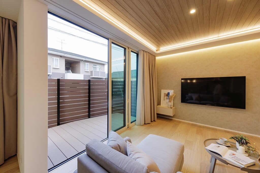 【32坪】グラフテクトキッチンが映えるグレージュインテリアの住まい2