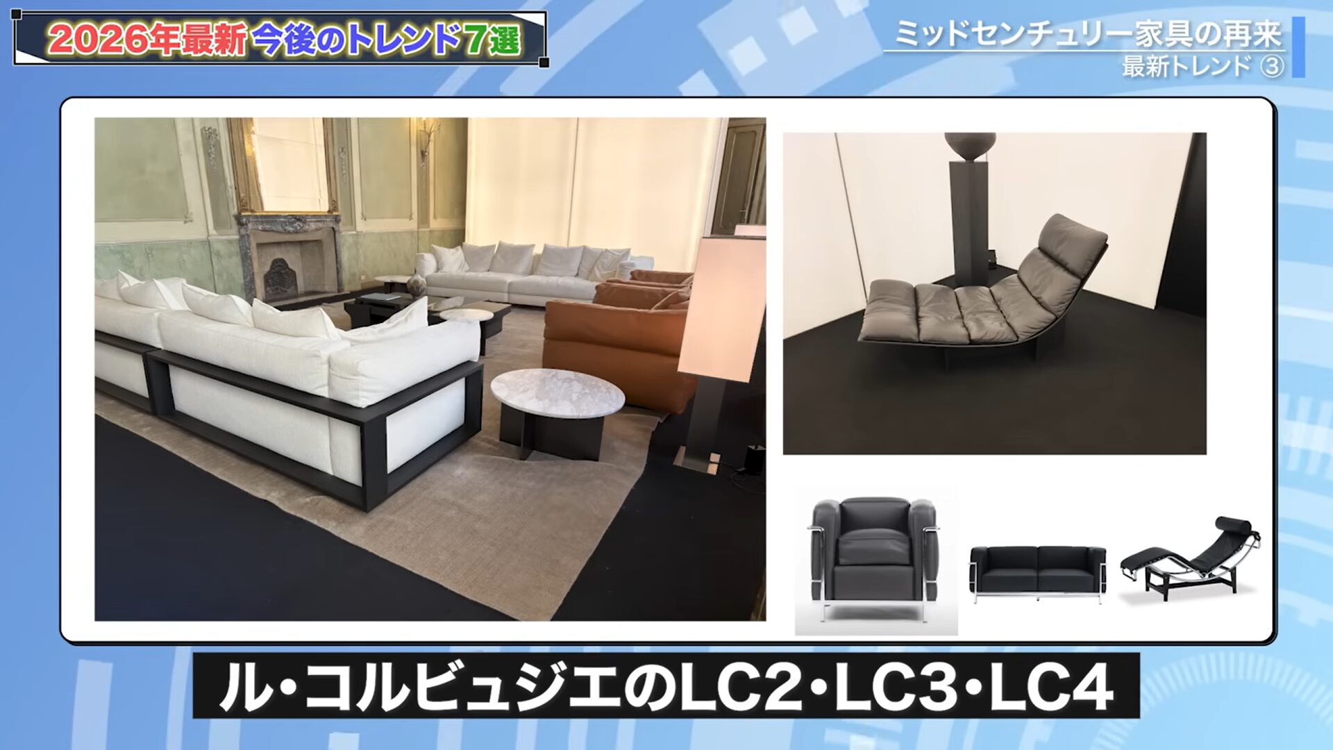 ル・コルビュジエのLC2・LC3・LC4