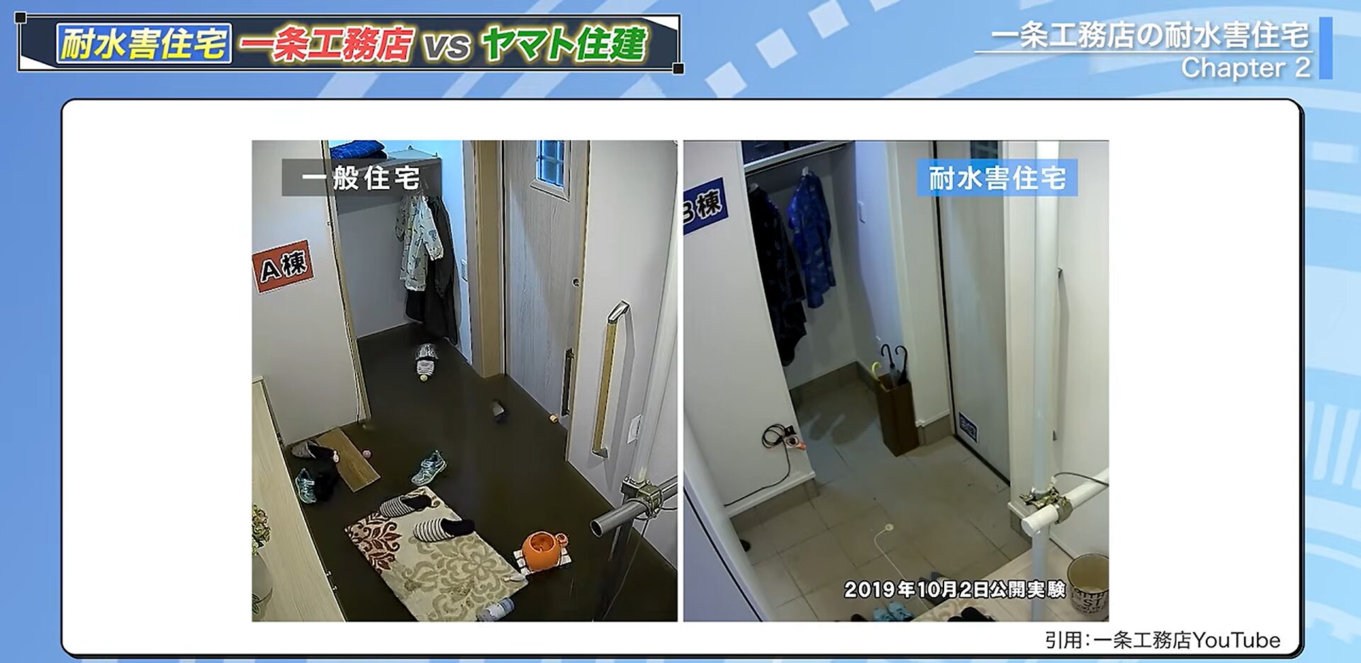 玄関ドアは中空パッキンという水密性の高いパッキンを新開発