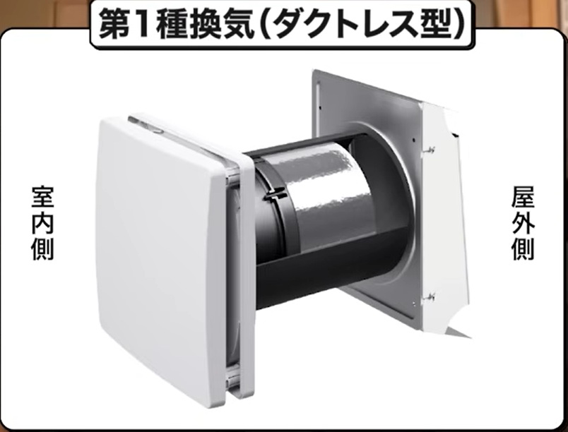 ダクトレス第1種換気の現物